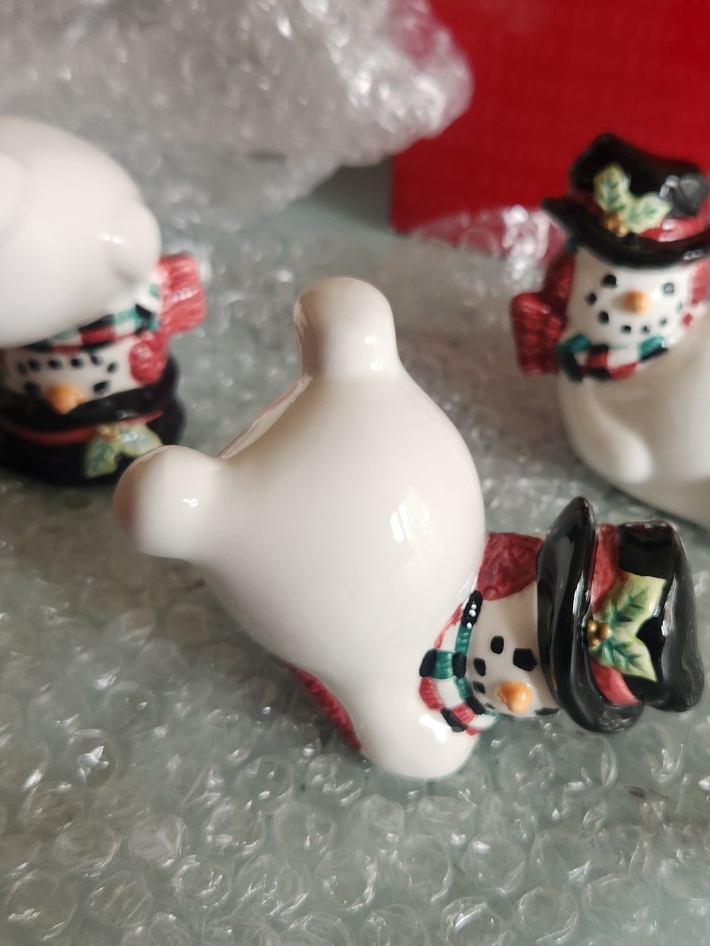 Fitz & Floyd Tophat Snowman Tumblers Set 3